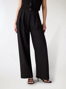 H&M Chic Wide-Leg Black Trousers