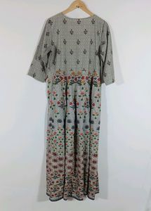 Grey Printed Casual Kurta (Women)