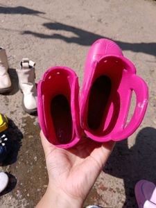 CROCS Cute Pink🎀 Rain Boots