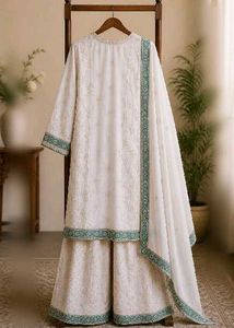 Elegant White Kurta Set with Dupatta