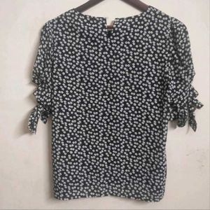 Chic Printed Short Sleeve Top