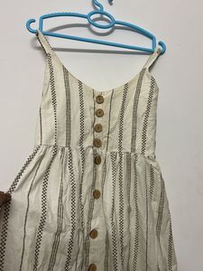 Striped Button-Up Midi Dress