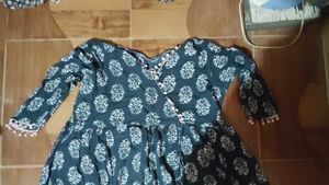 Boho Print Kurta with Tassel Trim