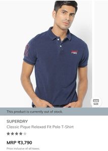 Superdry Men's Navy Polo T-Shirt