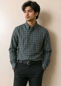 Men's Plaid Button-Down Shirt