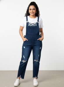 Stylish Dark Wash Ripped Jeans