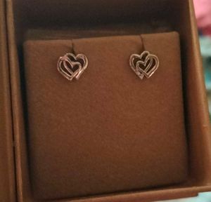 Cute 92.5 Silver Heart Stud Earrings