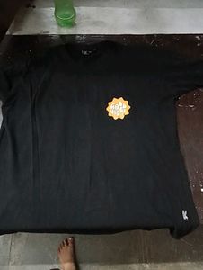 Black T-Shirt with "Good Vibes" Graphic