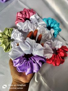 Set of 5 Satin Scrunchies