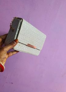 Sparkly Silver Clutch