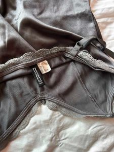 Sheer Lace Trim Cami Slip Dress