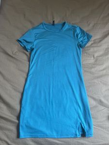 Teal Blue hot T-Shirt Dress