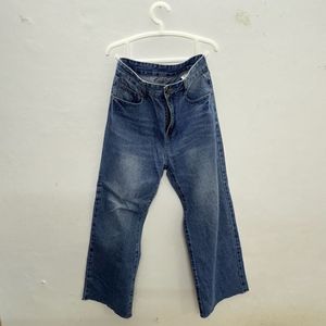 Women's Blue Wide Leg Jeans