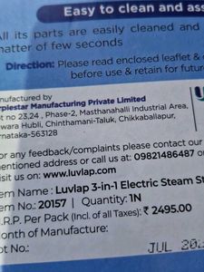 LuvLap 3-in-1 Electric Steam Sterilizer