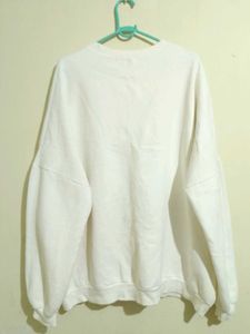 White Teddy Bear Graphic Sweatshirt