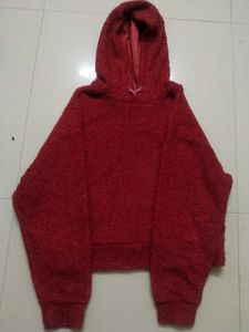 Cozy Red Hooded Sweater