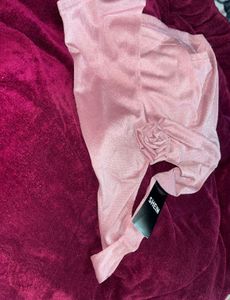 Sparkly Pink shimmery mesh halter neck tank top🎀