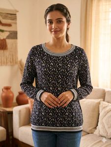 Stylish Printed Long Sleeve Top