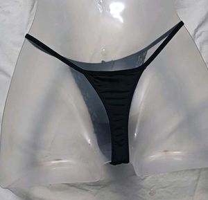 ⭐ Black Lace Trim Thong Panty