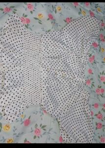 Vintage Polka Dot Puff Sleeve Top