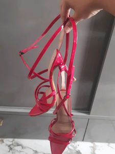 Strappy Red Stiletto Heels