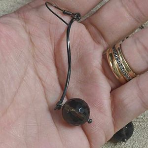 92.5 Elegant Smoky Quartz Drop Earrings