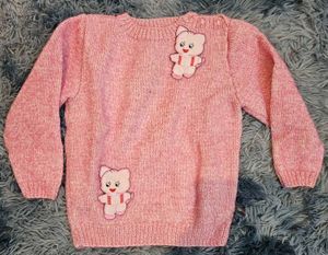 ❄️Dadi's love n care: Handwoven Pink Sweater