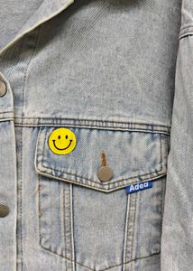 Light Wash Denim Jacket with Smiley