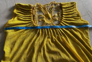 Yellow Sleeveless Top with Inner | Bust 38 |