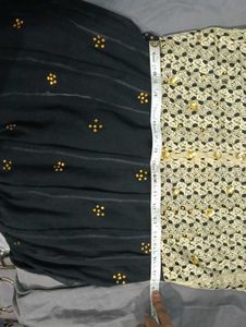 Elegant Black &amp; Gold Embellished Kurta