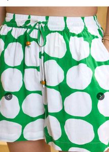 Chic Green Polka Dot peplum co-ord set
