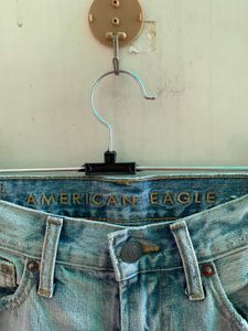 American Eagle Light Wash Distressed Jeans