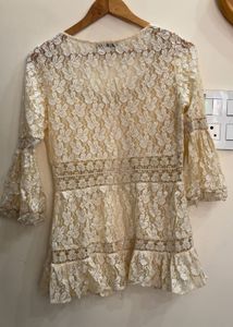 Elegant Lace Bell Sleeve Top