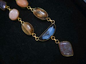Real Crystal Gemstone Statement Necklace