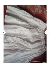 White Tiered Ruffle Skirt