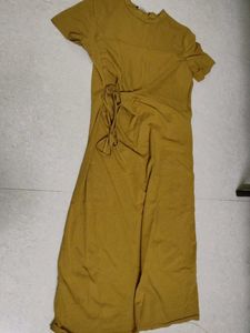 Mustard Yellow Midi Dress