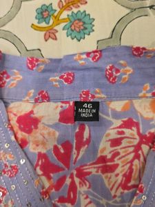 Floral Print Kurta with Sequins