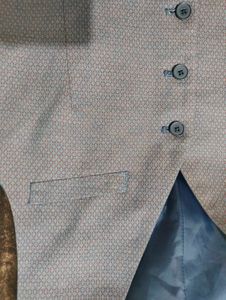 Stylish Linen Grey Vest- Festive/Formal 42 Size