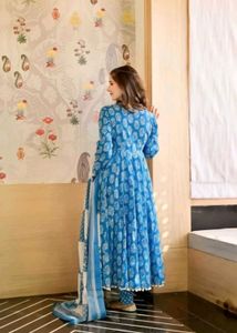 Blue Floral Print Dress