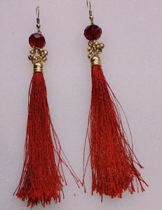 Long Silk Thread Earrings