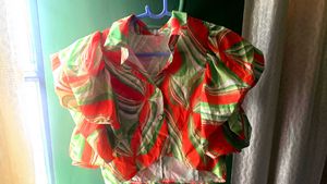 Vibrant Floral Print Blouse