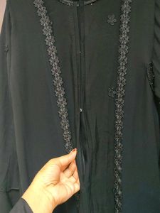 Elegant Black Abaya with Embellishments
