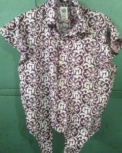 pintresty|cute|summer|crop Printed Shirt top💜