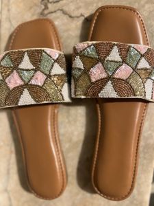 Beaded Slide Sandals