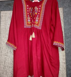 Beautiful 3XL Embroidery Kurti Top
