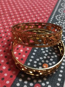 Elegant Gold Tone Bangles