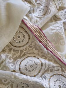 New Party Wear Saree With Stiched Blouse