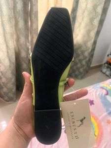 Sparkly Mules - Lime Green