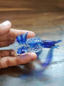 Sculpted Glass Fish Table Home/Office Decor