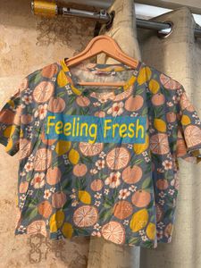 Trendy Peachy Crop Top, Bust- 36/34